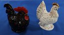 Lot 205- Kitschy Ceramic Chicken Hors D'oeuvres Small Appetizer Holders - 2 In Lot -1950/60's