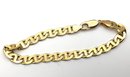 Lot M31- 14K Gold Italy Heavy Mens Bracelet Jewelry 8 Inches