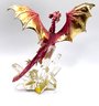 Lot 90F- The Franklin Mint Fantasy Red Dragon Holding Crystal By Michael Whelan Figurine
