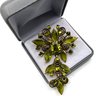 Lot 30- Vintage Signed Weiss Green Stone Brooch Pin