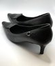 Lot 91F-salvatore Ferragamo Black Classic Leather Shoes Heels Size 6B