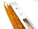 Lot 118- Vintage Swarovski Gold Lucite Candles With Box -2 12 Inch