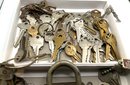 Lot 90K- Old Key Lot Working Yale Padlock Skeleton Vintage Brass Antique Keys