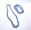 Lot 10- Vintage Baby Blue Crystal Necklace & Bracelet Set