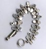 Lot 113- The Dreamer Sterling Silver Bar Pearl & Peridot Bracelet