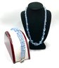 Lot 10- Vintage Baby Blue Crystal Necklace & Bracelet Set