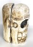Lot 1 Wooden Skeleton Head Box On Hinges 8 Inches