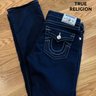 Lot 87- True Religion Dark Denim Jeans Slim Straight 30W Womens 8