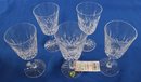 Lot 208- Waterford Crystal Signed Wine Glasses - 5 In Lot - New