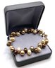 Lot 110- 14K Gold And Pearl Bracelet Multi Color Magnetic Clasp