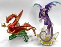 Lot 90H- The Franklin Mint Fantasy Dragon Figurine By Michael Whelan Lot Of 4 As Is