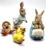 Lot 117- Vintage Beatrix Potter Mrs Rabbit And Peter Bunnies Ducky Lot