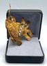Lot 68- Artisan Hand Crafted Copper Whimsical Dog Puppy Pendant And Pin
