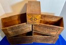 Lot 11- Antique Crates - Cherry Cough Balsam Maine - 1902 Anti Borax Compound Lot Of 5