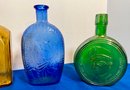 Lot 22- 60s - 70s Presidential Decanter Colored Glass Bottles - JFK - Washington - Eisenhower - Lot Of 6
