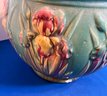 Lot 29- 1940s Large Stoneware Blended Glaze Pottery Planter Jardiniere And Small Vase