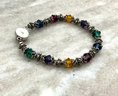 Lot 5- Sterling Silver With Multi Color Crystals Bracelet