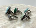 Lot 10- Sterling Silver Rings - Lot Of 5 - Some Signed