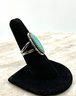 Lot 11- Sterling Silver With Turquoise Ring Size 7