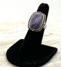 Lot 18- Sterling Silver Purple Charoite Stone Ring Size 5 1/2
