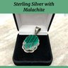 Lot 16- Sterling Silver Signed Malachite Pendant