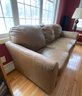 Comfy 80 Inch Leather Tan Couch Sofa - Great Condition!
