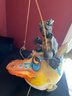 Lot 1 - Pop Art Whimsical Sculpture Signed Numbered By Todd Warner Turtle Riding Fish