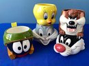 Lot 74 - Warner Brothers Looney Tunes 5 New Mugs - Tweety, Bugs, Marvin Martian, Sylvester Cat Tasmanian Devil