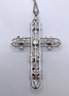 Lot 4 - 12K Gold Filled Cross On A Sterling Silver 18' Chain - Religious Jewelry