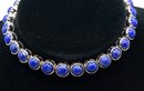 Lot 10 - Sterling Silver Bracelet With Blue Lapis - Beautiful!