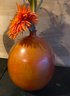 Lot 299 - Lamp, Giant Pottery Fish Plate Metal Vase With Flowers
