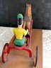 Lot 54 - Vintage Folk Art Horse And Cart Carriage With Jockey - Wood