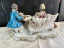 Lot 57 - Antique German KPM Statue Playing Cards Poker Game Porcelain Dresden Lace