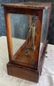 Lot 59 - Antique Apothecary Laboratory Scale With Extra Weights Encased In Wood And Glass