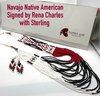 Lot 112 - Stunning Navajo Created Signed By Rena Charles Seed Bead Necklace & Earrings