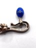Lot 18: Sterling Silver Lapis Blue Stone Dangle Earrings