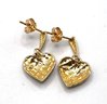 Lot 74- Oh My Heart! 14K Gold Heart Earrings - Nice Gift! Valentines!