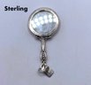 Lot 92 - Sterling Silver Art Nouveau Hand Mirror Pendant