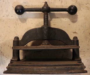 Lot 238-  Antique Cast Iron Book Press - A
