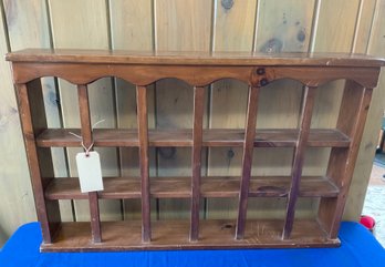 Lot 174- Vintage Wood Tea Cup Wall Display Shelf