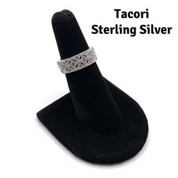 Lot 51- Tacori Sterling Silver & CZ Epiphany Eternity Filigree Band Ring Size 6