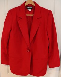 Lot CV22- Sag Harbor Petite Women's Red Wool Women's Blazer - Size 12P