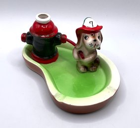 Lot 8- Vintage Tilso Japan Fire Dog Ashtray Candy Dish  - Hand Painted