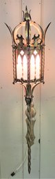 Lot - 106 - Gorgeous, Vintage, Antique, Gothic Sconce Lamp  A Show Stopper! Come See.