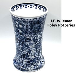 Lot 90N- J. F. Wileman Foley Potteries Stwffordshire Blue & White Small Vase