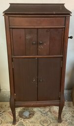Lot 188- Antique Victrola Cabinet - Untested