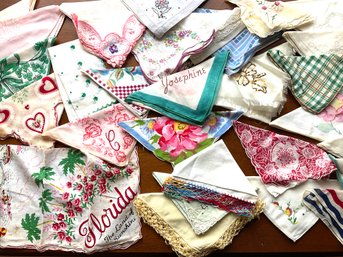 Lot 57A- Love This Vintage Hanky Hankies Lot! Lot Of 38- As Is