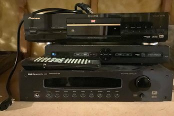 Lot 313A- Electronic Lot Of 3 - B&k Components Surround Sound, Pioneer Elite DVD Player, Direct TV DVR / DVD