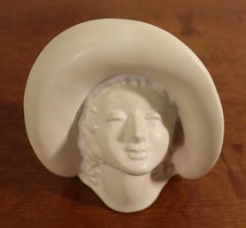 Lot 210- Art Deco Girl Head Figural  Vase - Japan