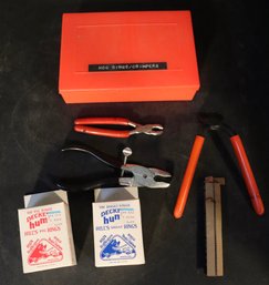 Lot 189- Hog Ring - Crimper Tool Set In Case